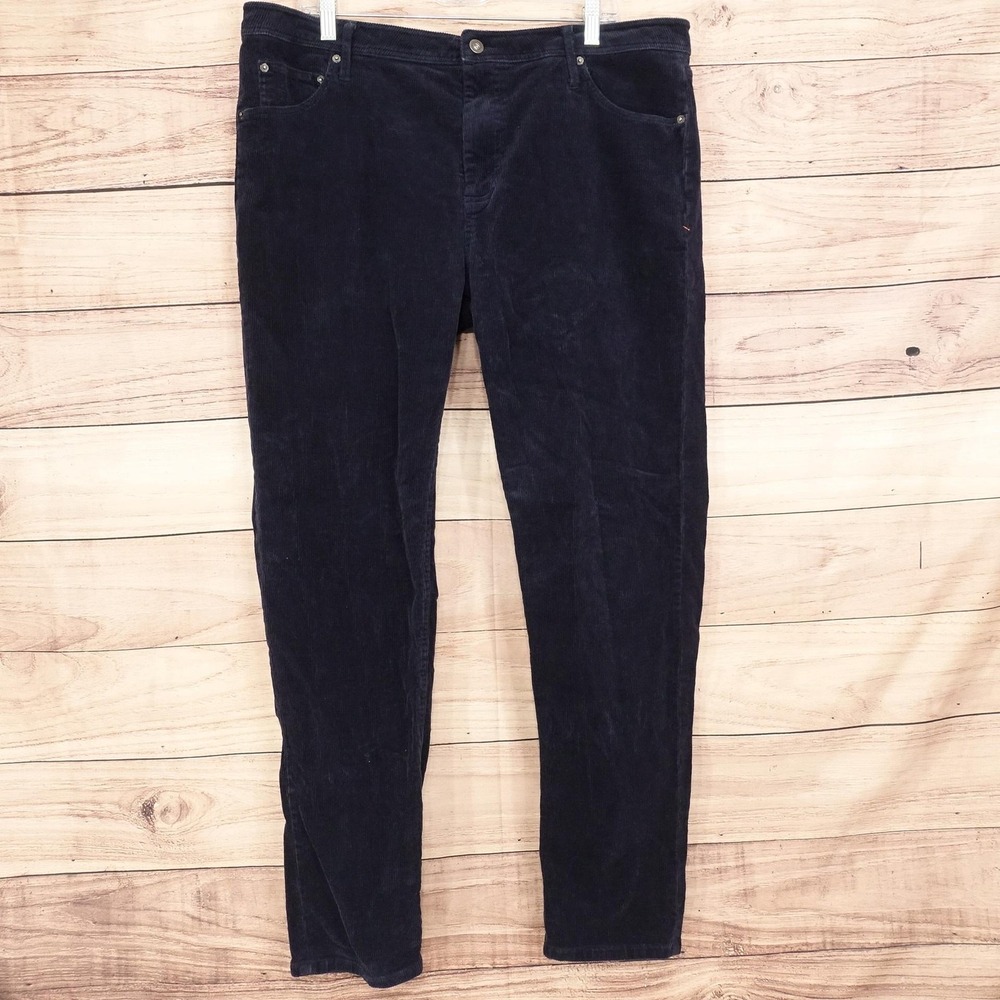 The Normal Brand Corduroy Pants Mens 38x34 Blue Slim Fit Stretch Chino